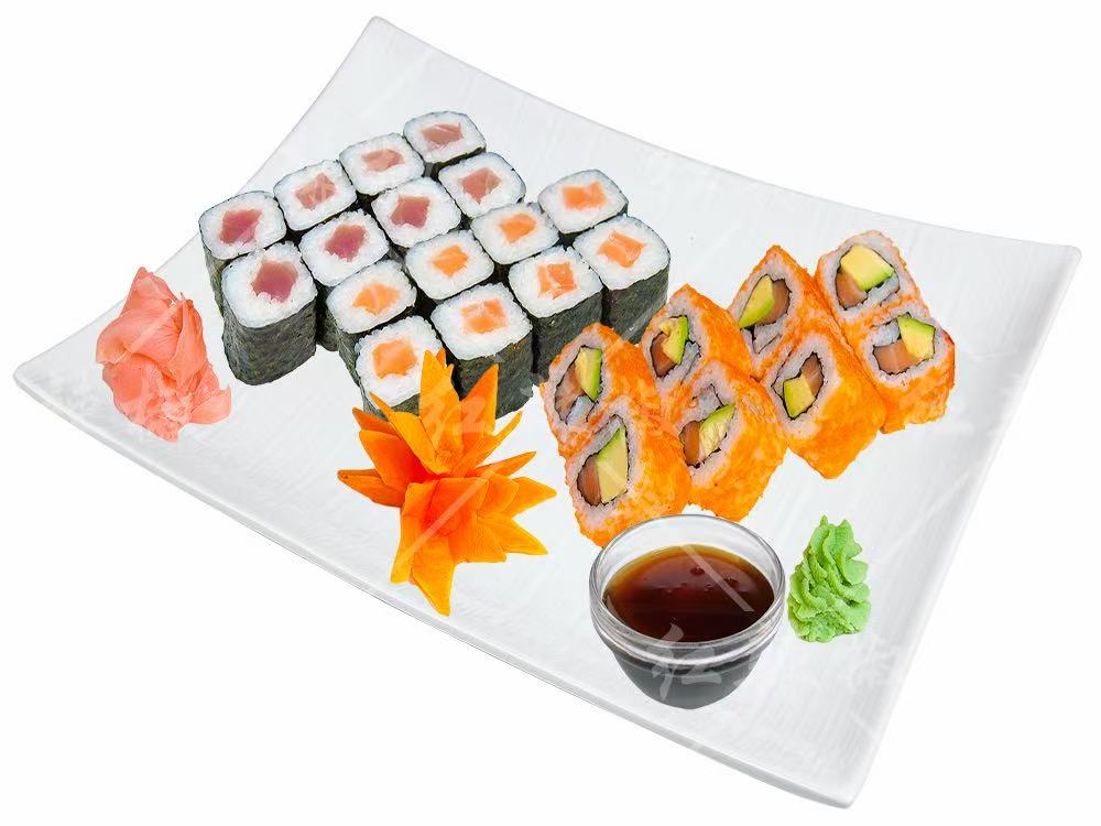 Assorted sushi maki platter